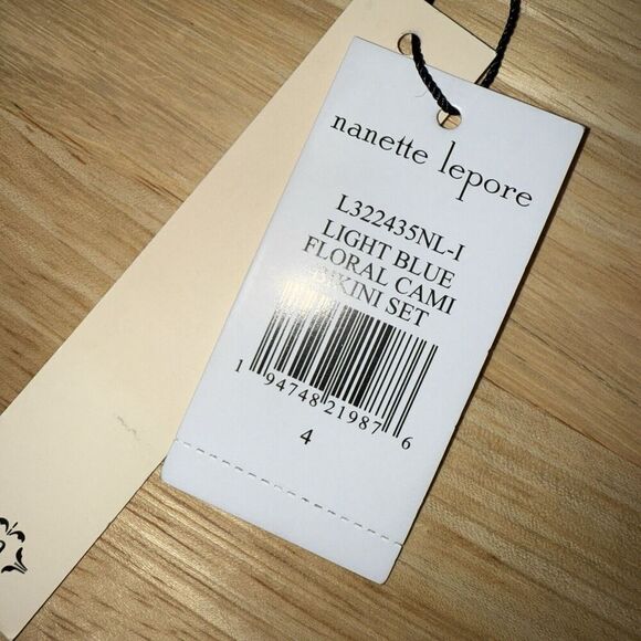 Nanette Lepore Cait Floral Bikini Swimsuit Blue Size 4 NWT - Picture 8 of 11